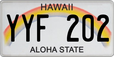 HI license plate YYF202
