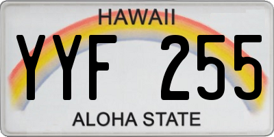 HI license plate YYF255