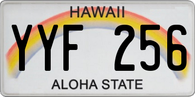 HI license plate YYF256