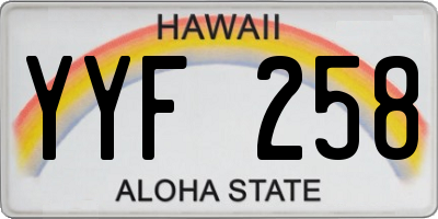 HI license plate YYF258