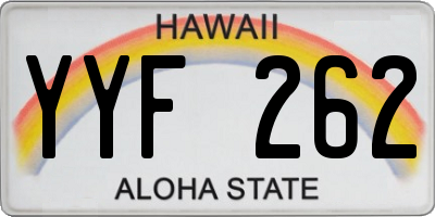 HI license plate YYF262