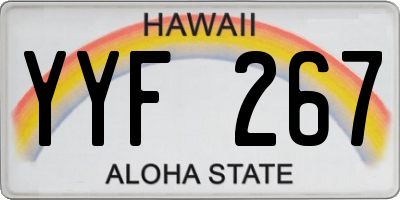 HI license plate YYF267