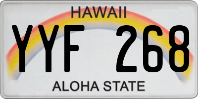 HI license plate YYF268
