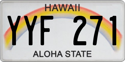 HI license plate YYF271