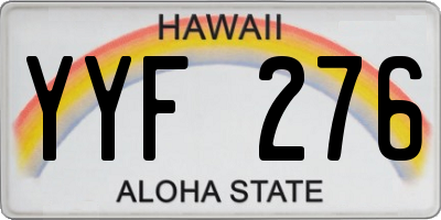 HI license plate YYF276