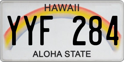 HI license plate YYF284