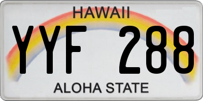 HI license plate YYF288