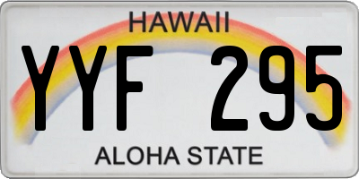 HI license plate YYF295