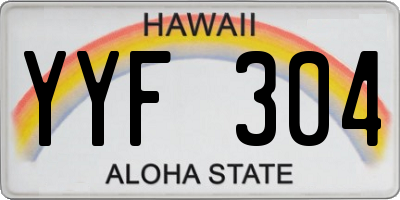 HI license plate YYF304