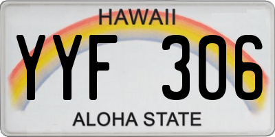 HI license plate YYF306