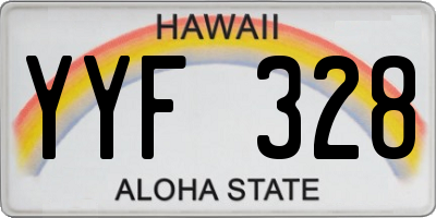 HI license plate YYF328