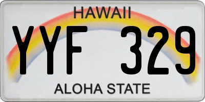 HI license plate YYF329