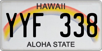 HI license plate YYF338