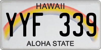 HI license plate YYF339