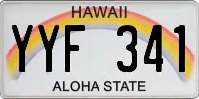 HI license plate YYF341