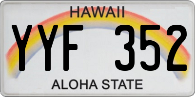 HI license plate YYF352