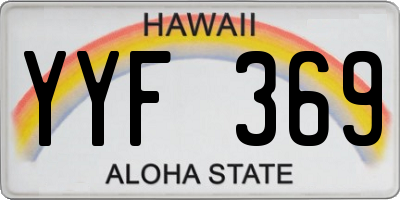 HI license plate YYF369