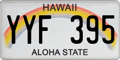HI license plate YYF395