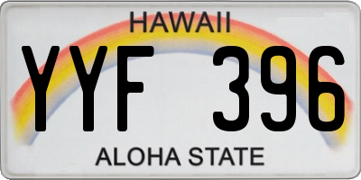 HI license plate YYF396