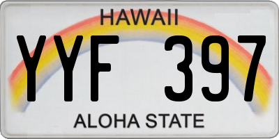 HI license plate YYF397