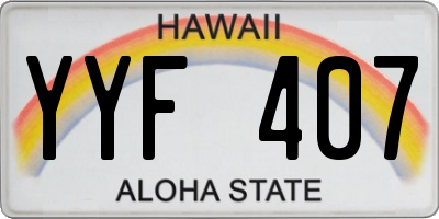 HI license plate YYF407
