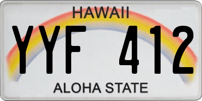 HI license plate YYF412