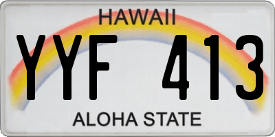 HI license plate YYF413