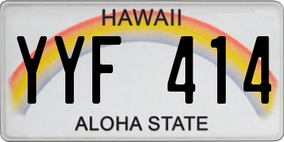 HI license plate YYF414