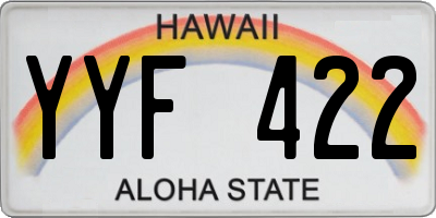 HI license plate YYF422