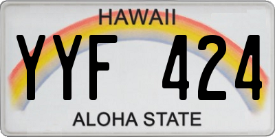 HI license plate YYF424