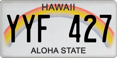 HI license plate YYF427