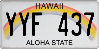 HI license plate YYF437