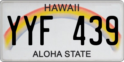 HI license plate YYF439
