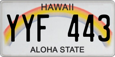 HI license plate YYF443