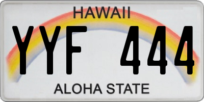 HI license plate YYF444