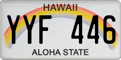 HI license plate YYF446
