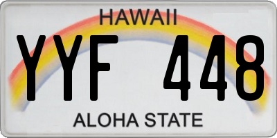 HI license plate YYF448
