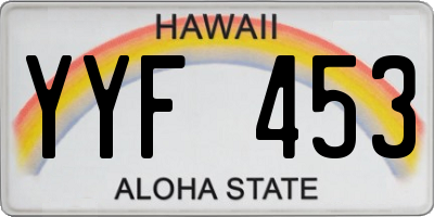 HI license plate YYF453