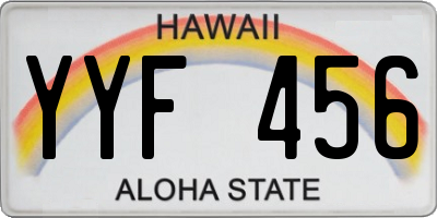 HI license plate YYF456