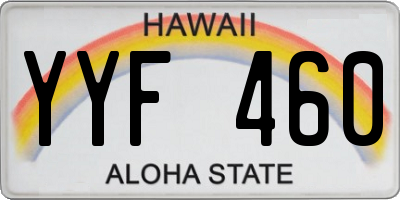HI license plate YYF460
