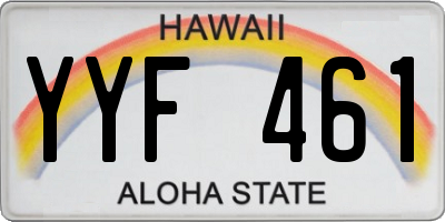 HI license plate YYF461