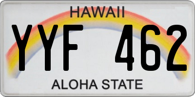 HI license plate YYF462