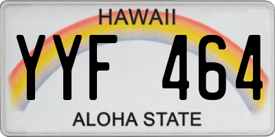 HI license plate YYF464