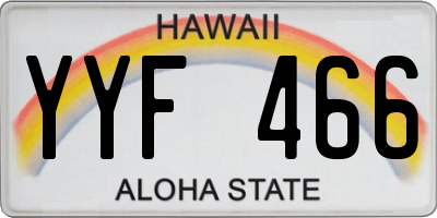 HI license plate YYF466