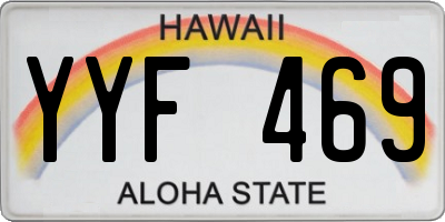 HI license plate YYF469