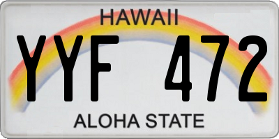 HI license plate YYF472