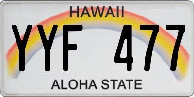 HI license plate YYF477