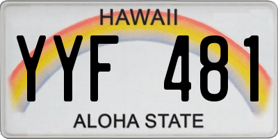 HI license plate YYF481