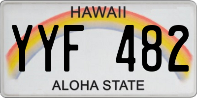 HI license plate YYF482