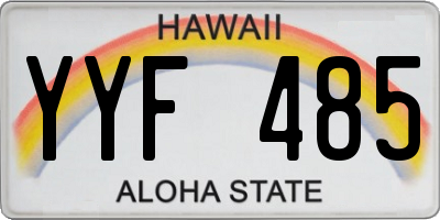 HI license plate YYF485